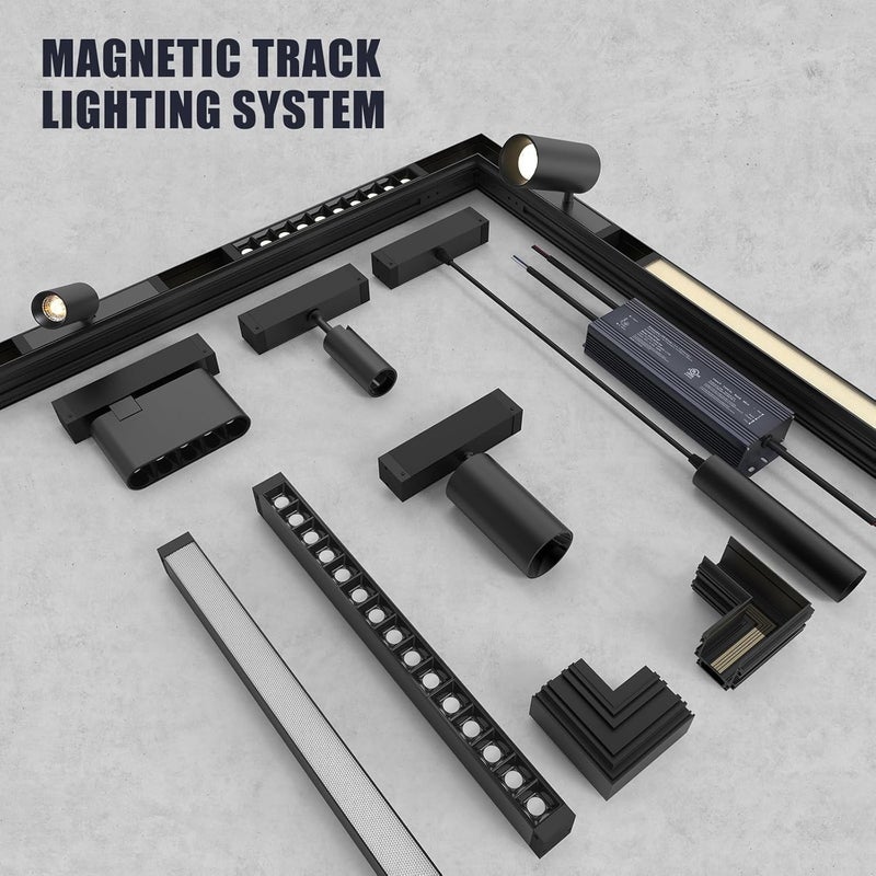 SCON Vertical Corner Joint, Wall Corner for Magnetic Track Lighting, Easy Install 24V Aluminum Connector, Tool-Free, Compatible Recessed Magnetic Track Lighting System - Image 3